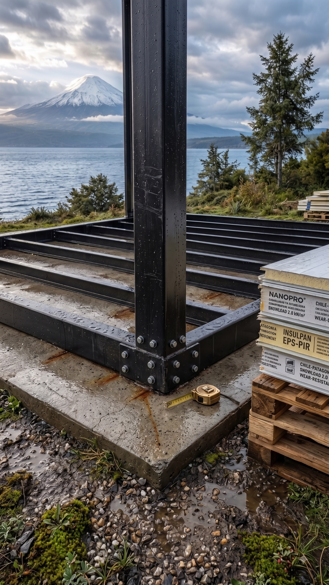 Estructura metálica de un módulo Rivex en construcción